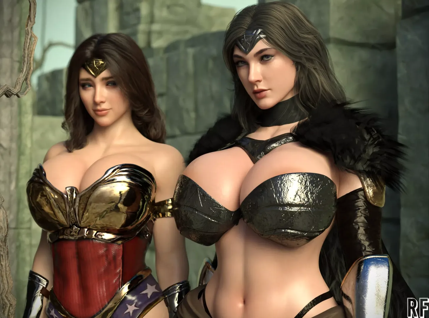 2 Sexy Wonder Woman (Rude Frog 3D) [DC]