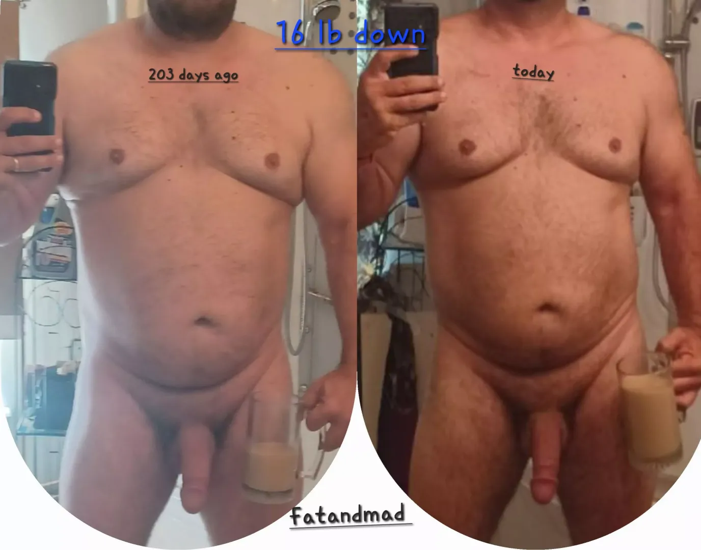 203 Days Later 16 lbs down still drinking my coffee and enjoying it happy hump day all