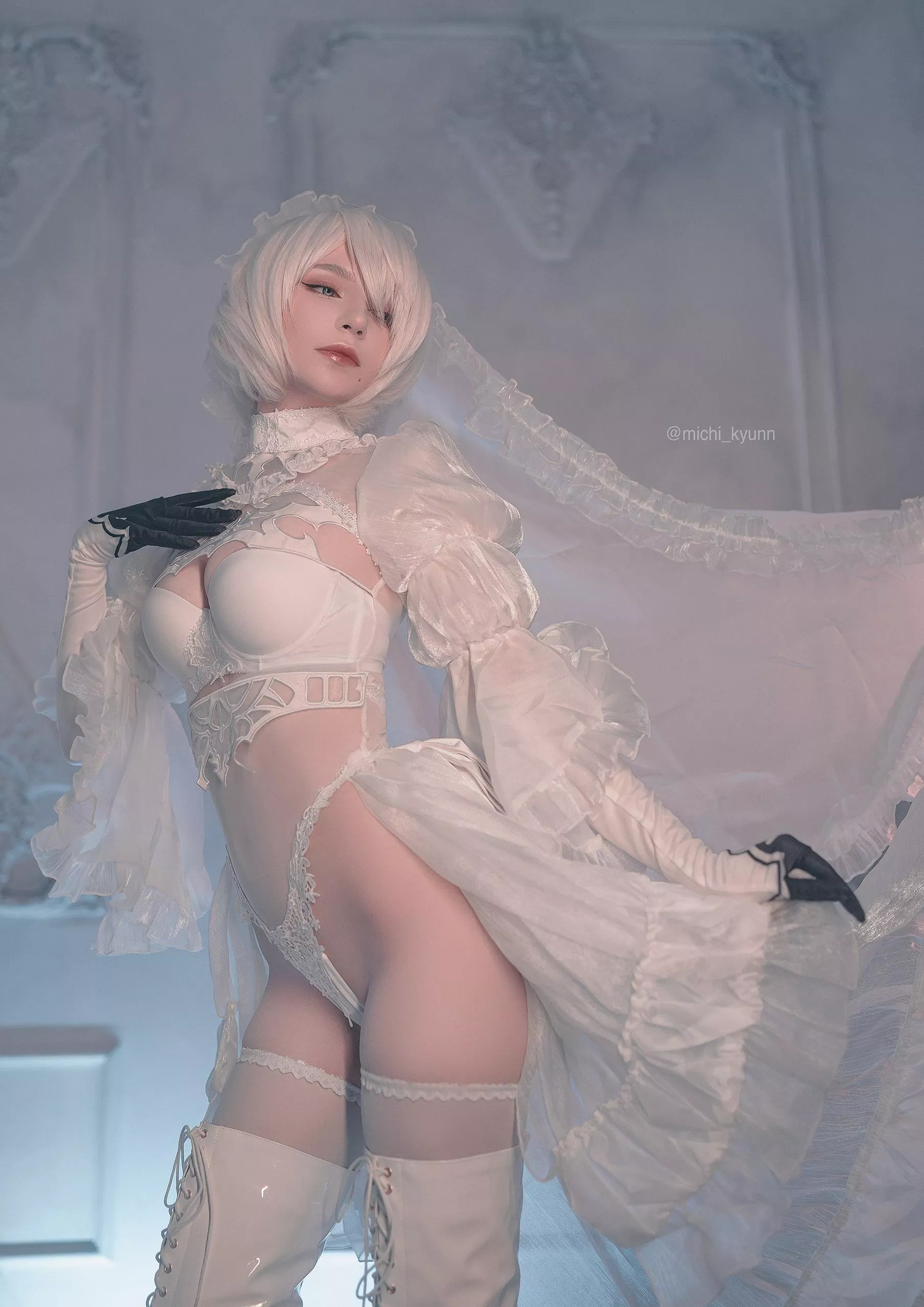 2b bride by michi_kyunn (inspired by sakimichan's artwork)