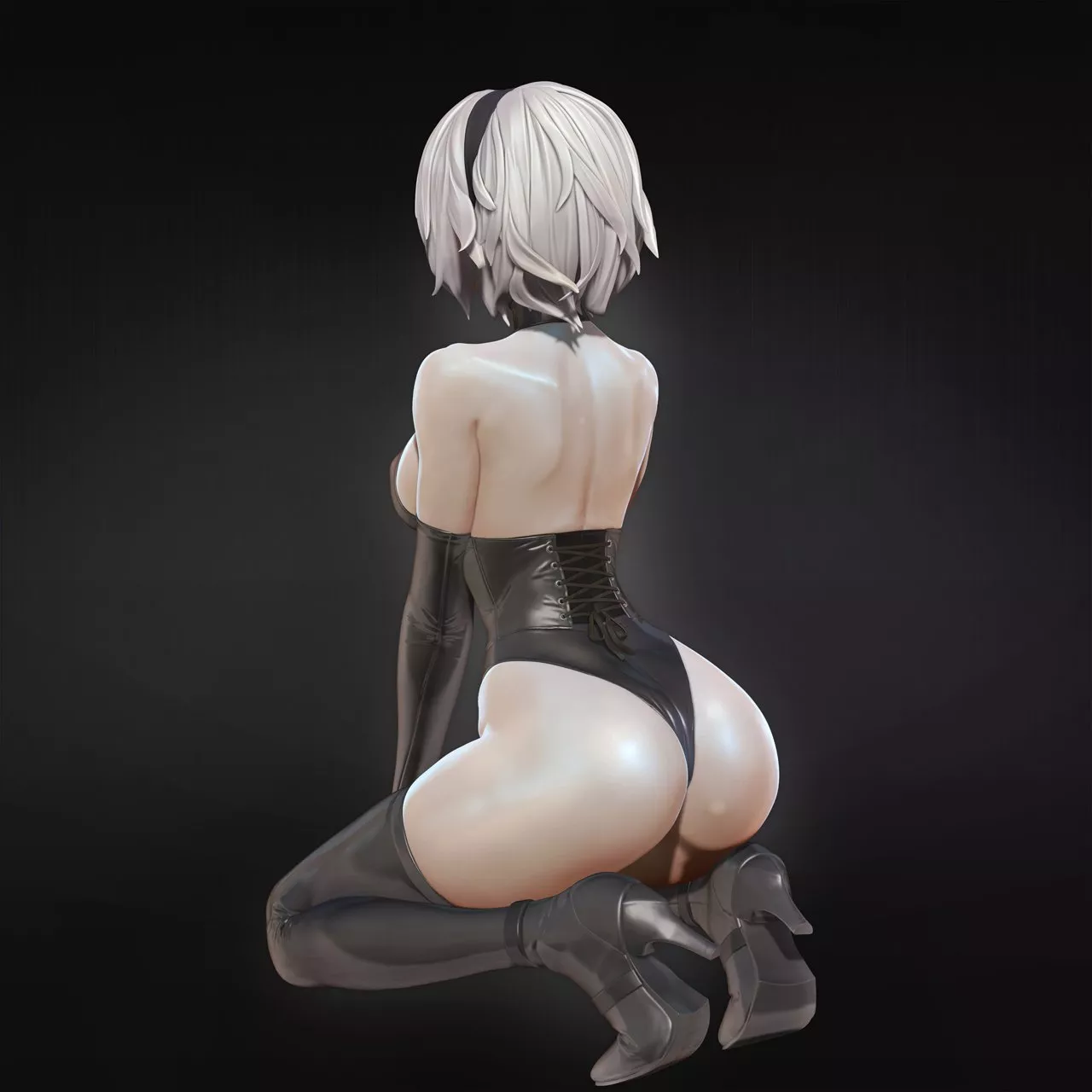 2B on her knees (leslyzerosix)