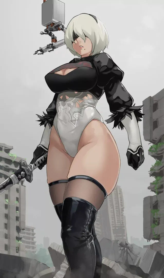 2B's lovely thighs (osagirisu)