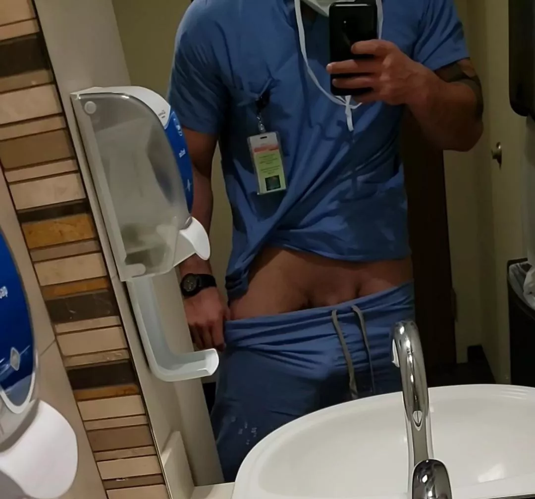 32, teasing... scrubs cock outline
