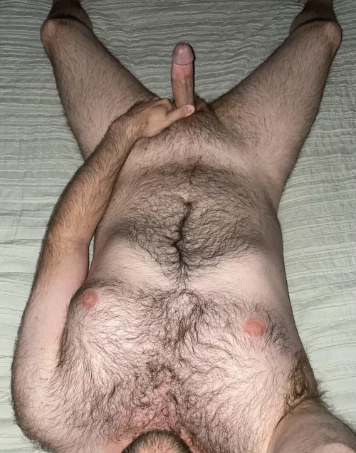 (32) You'll have the perfect view of my chest hair while you ride my tongue