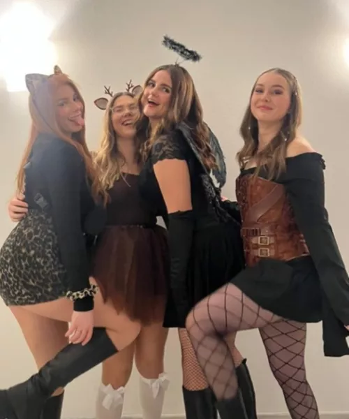 4 cuties on a party