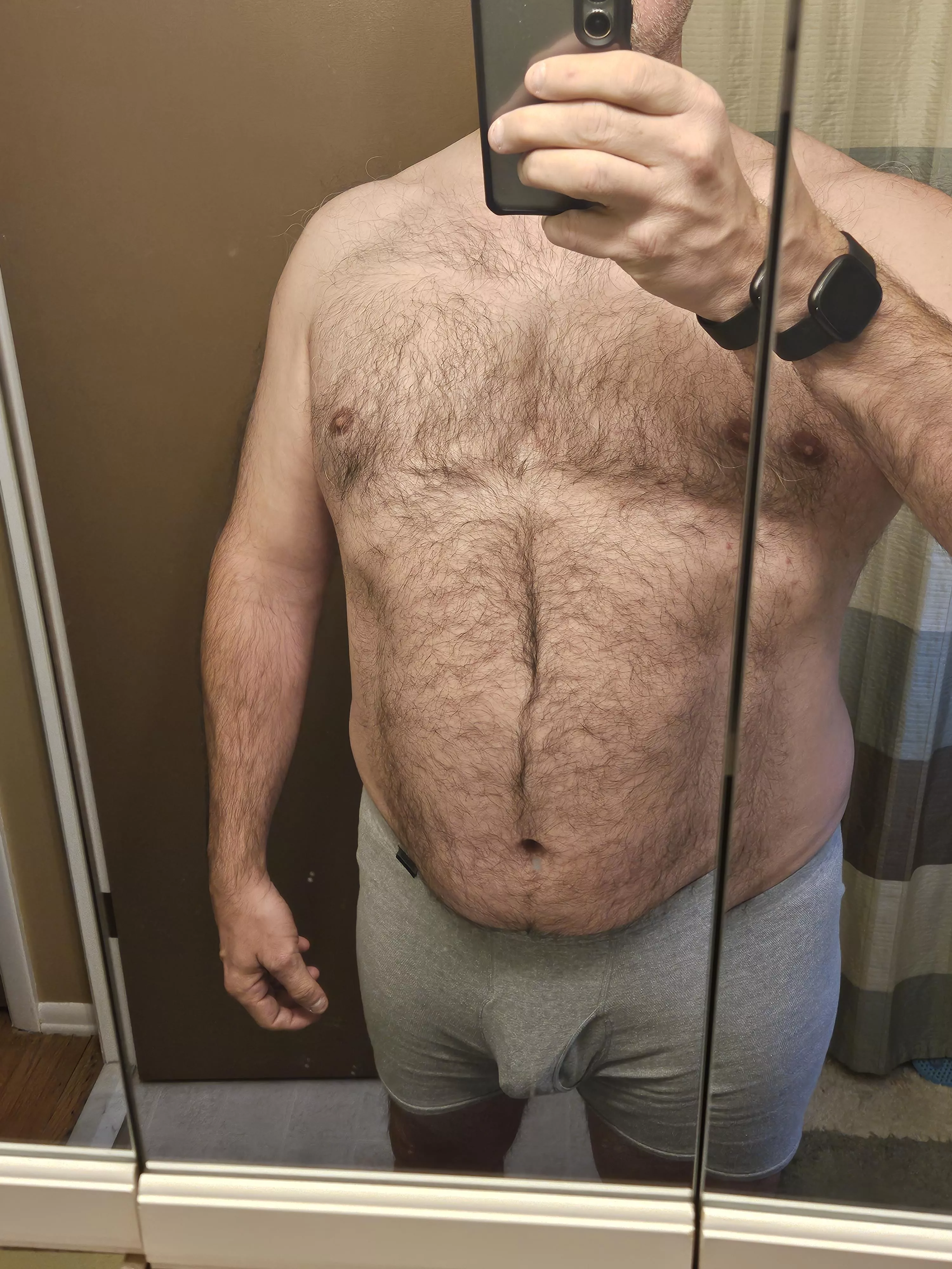 40 M leaving something to the imagination. First time posting this much of me. Be nice please.