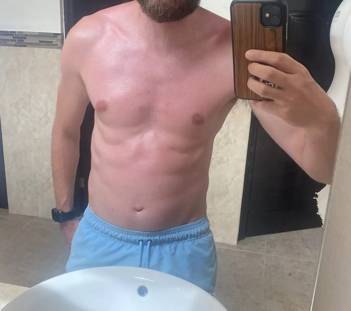 40 [m] little bit red but posting peak summer shape from August pic for motivation. Spent most my life not doing any exercise so pleased with where I got to. Now to push beyond.