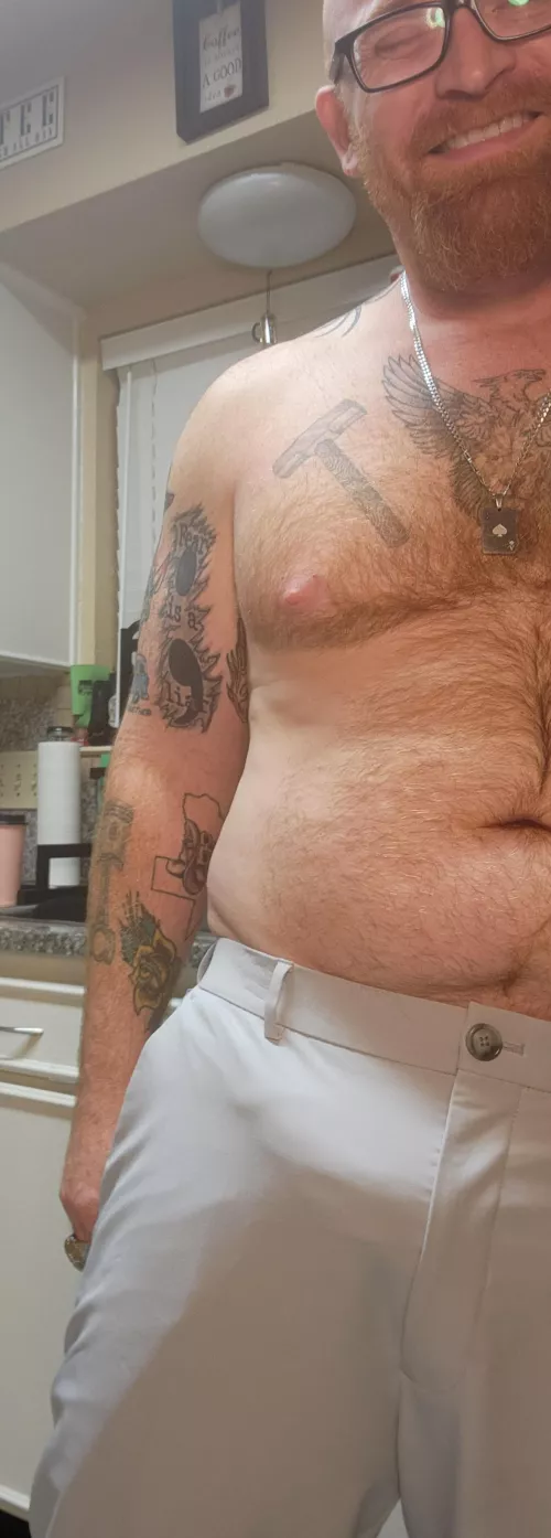 [42] Help daddy in the kitchen?