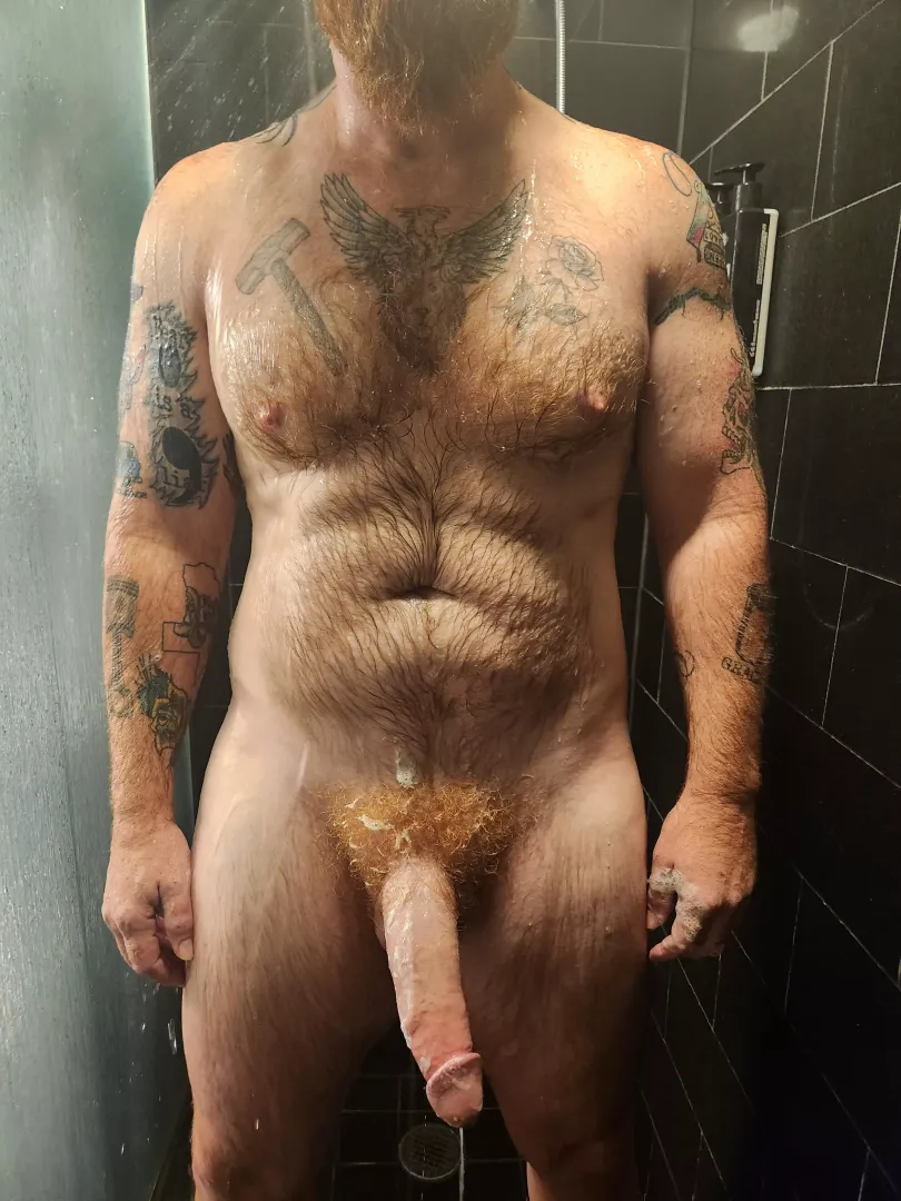 (43) Shower time for this big dicked ginger bro