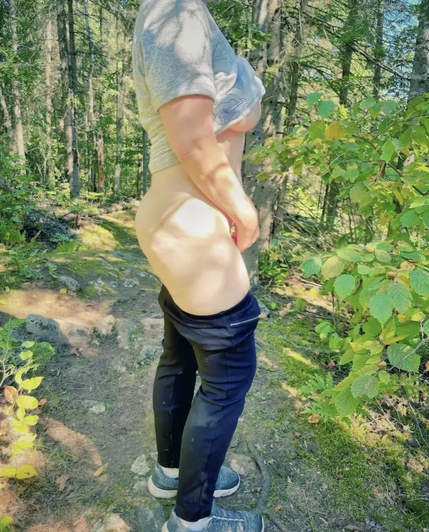 44 yo mom on a hiking trail. Would you.