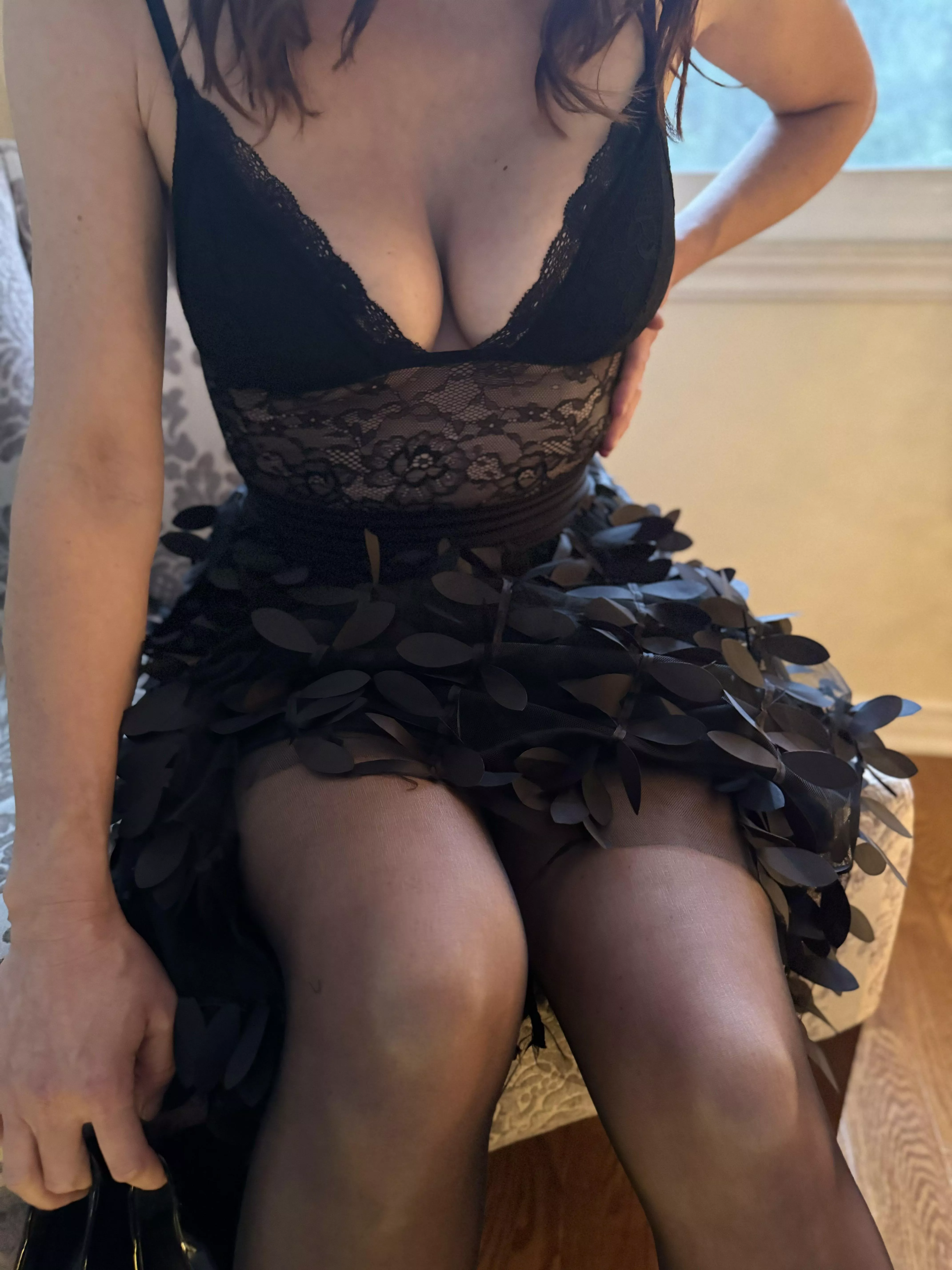 47yo mom of two wearing this to an office party. Hope I can pull it off