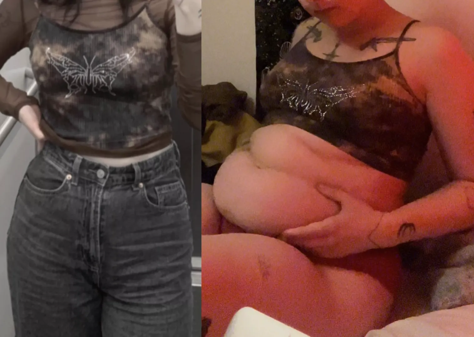 5 months apart😳 [more photos on my patreon!]