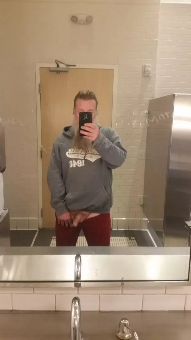 [56] stopping in the men's room to warm up