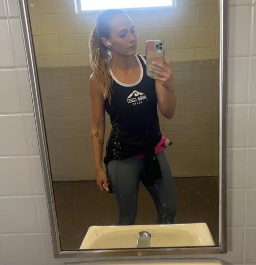 8 mile run in the cold & still sweating