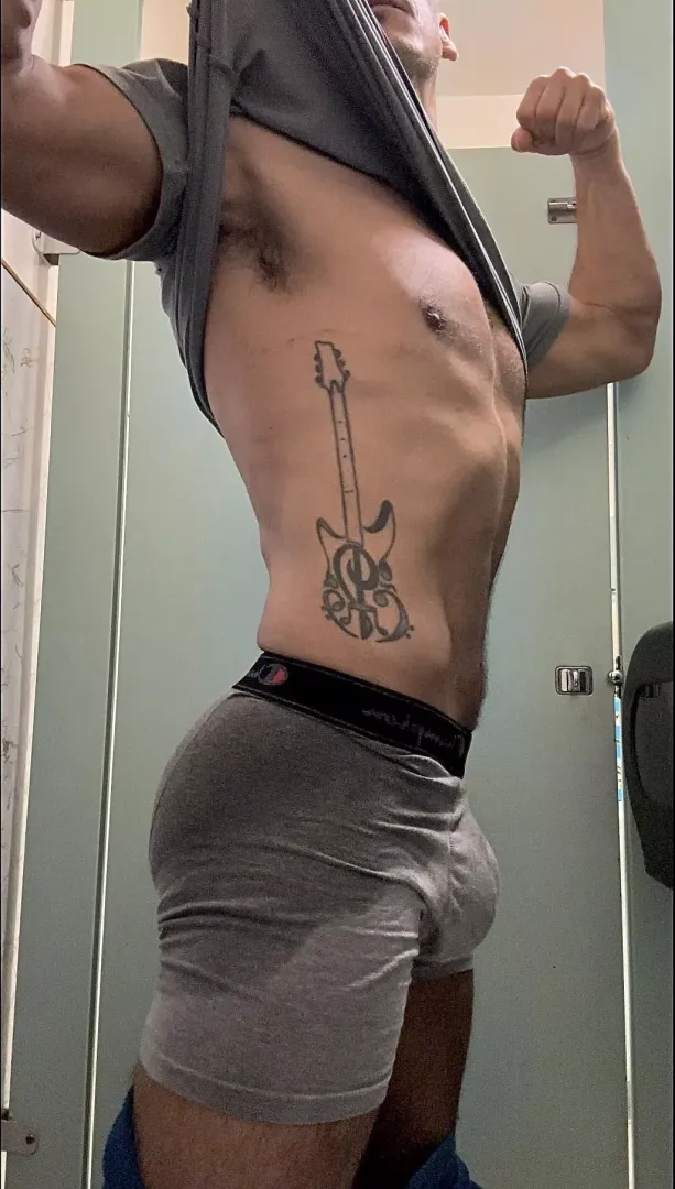 A bit sweaty 