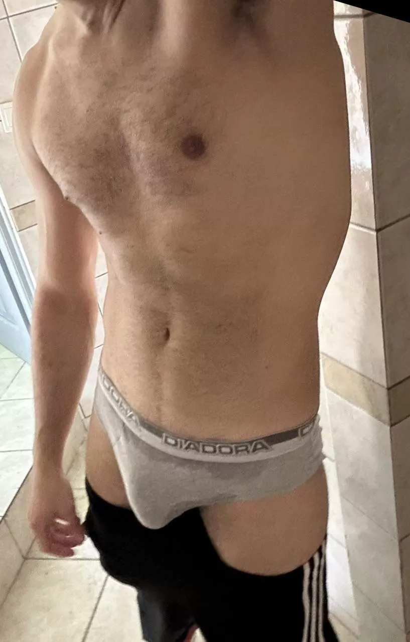 A bit sweaty after my workout.