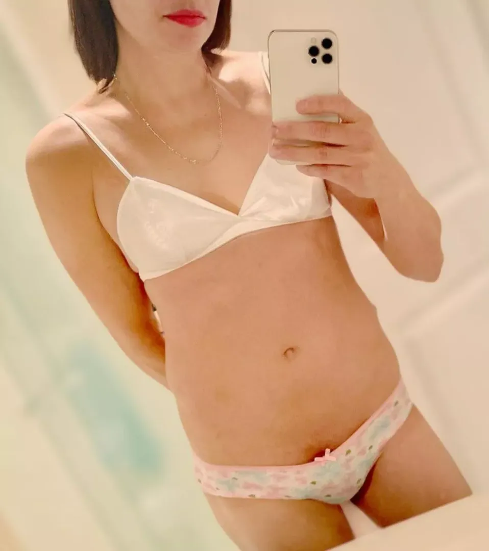 A cute bra and panties make me feel so fem!