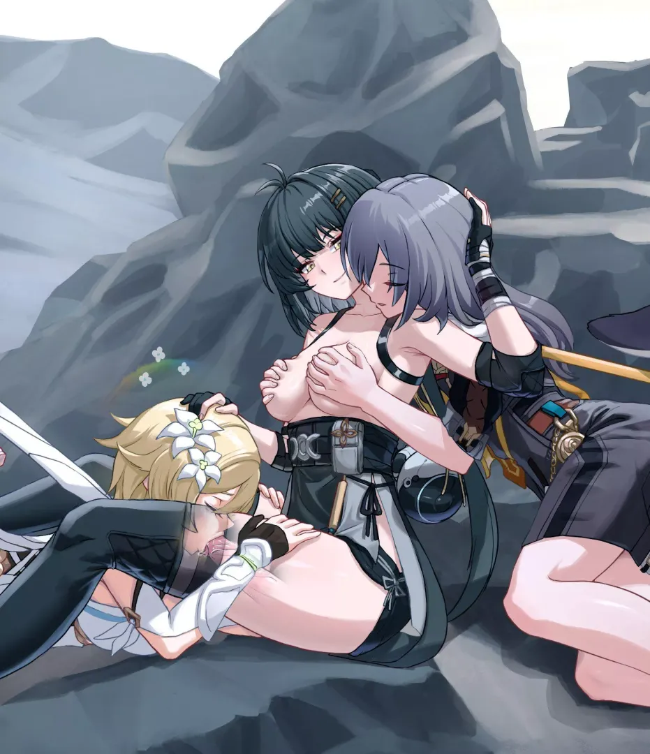 A cute threesome 