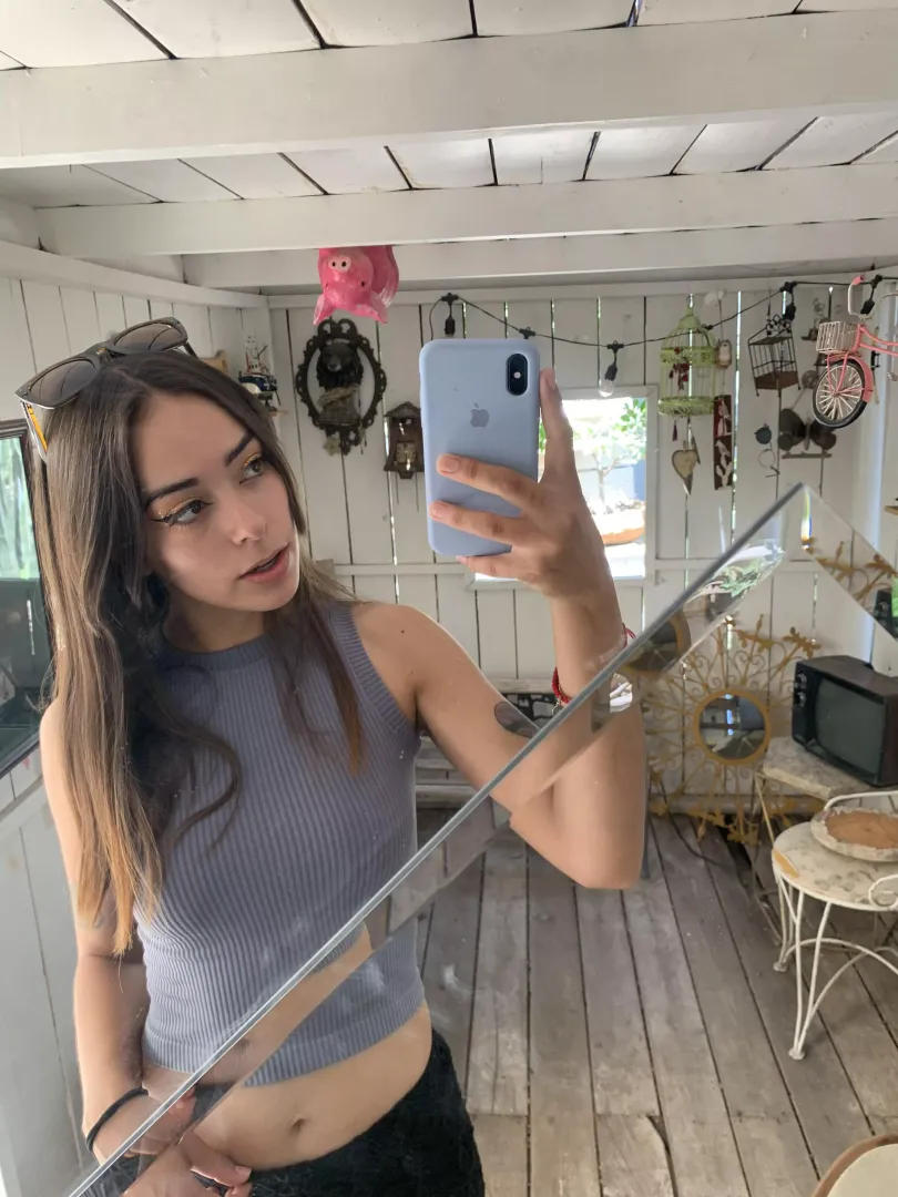A cutie who is tired of wearing bras