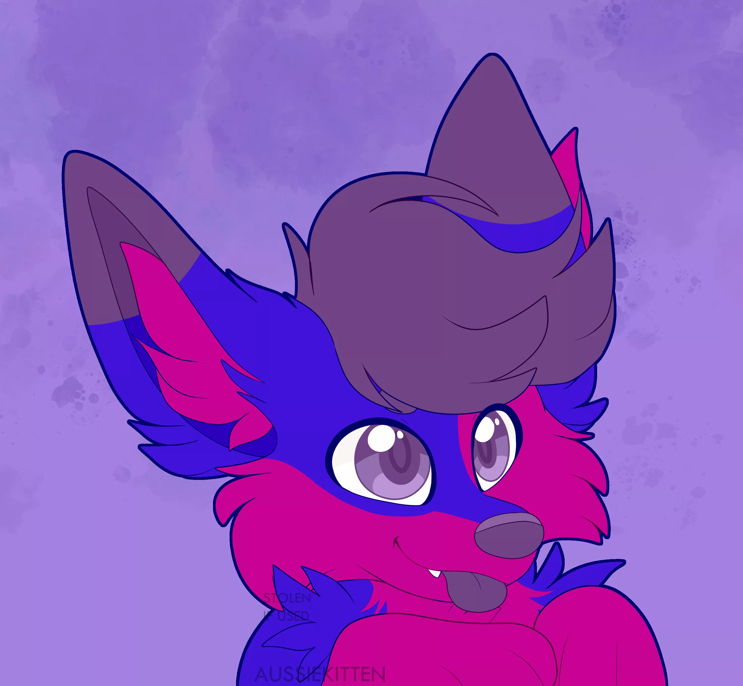 A floof!! | [Art by myself @aussie_kitten | Comm for RockyFluffyFox]