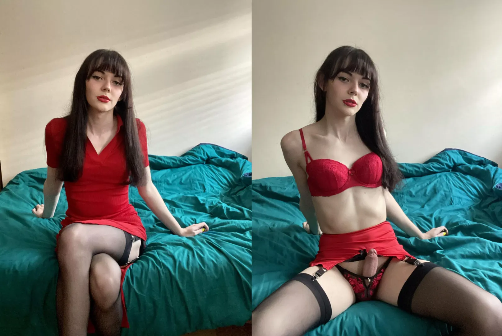 a good sissy always matches her dress with her lingerie 🤭