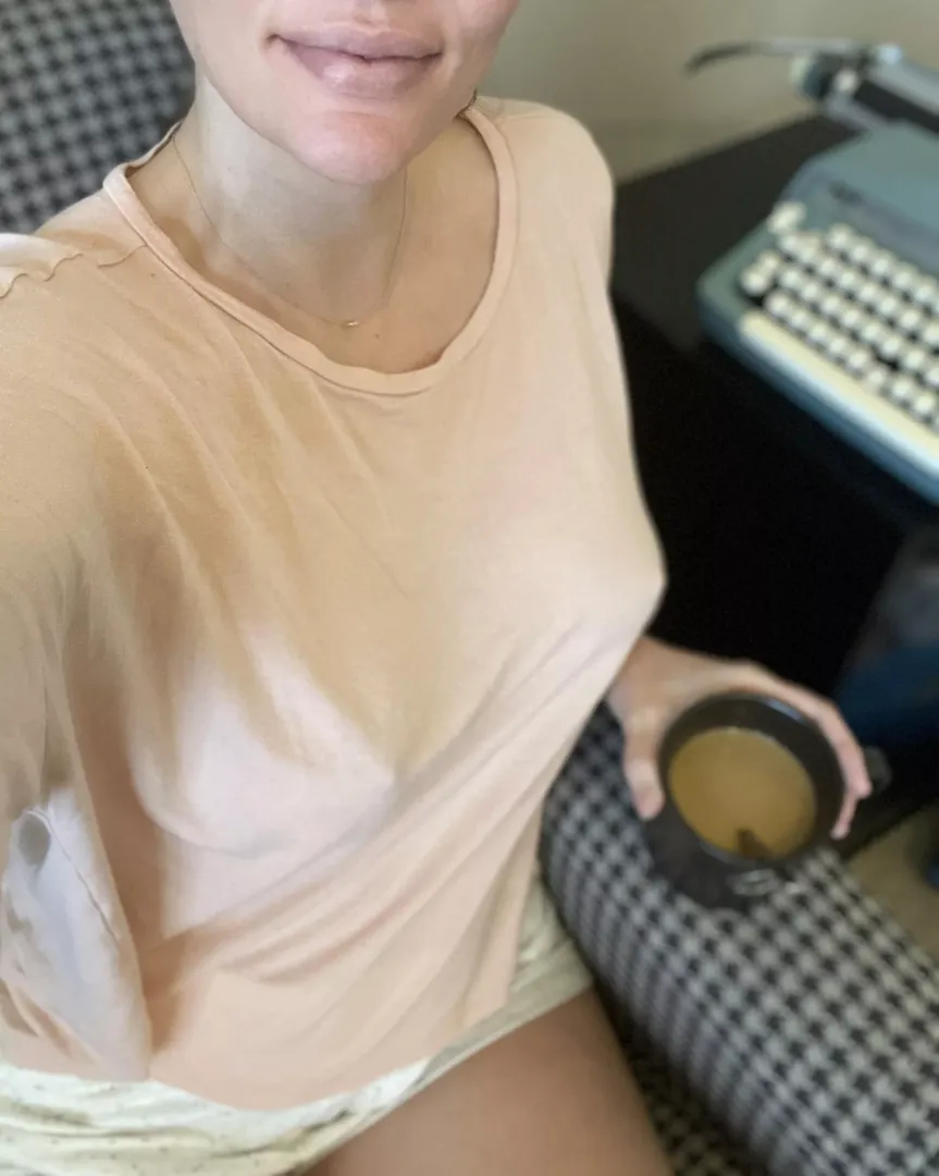 A home office means never having to wear a bra!