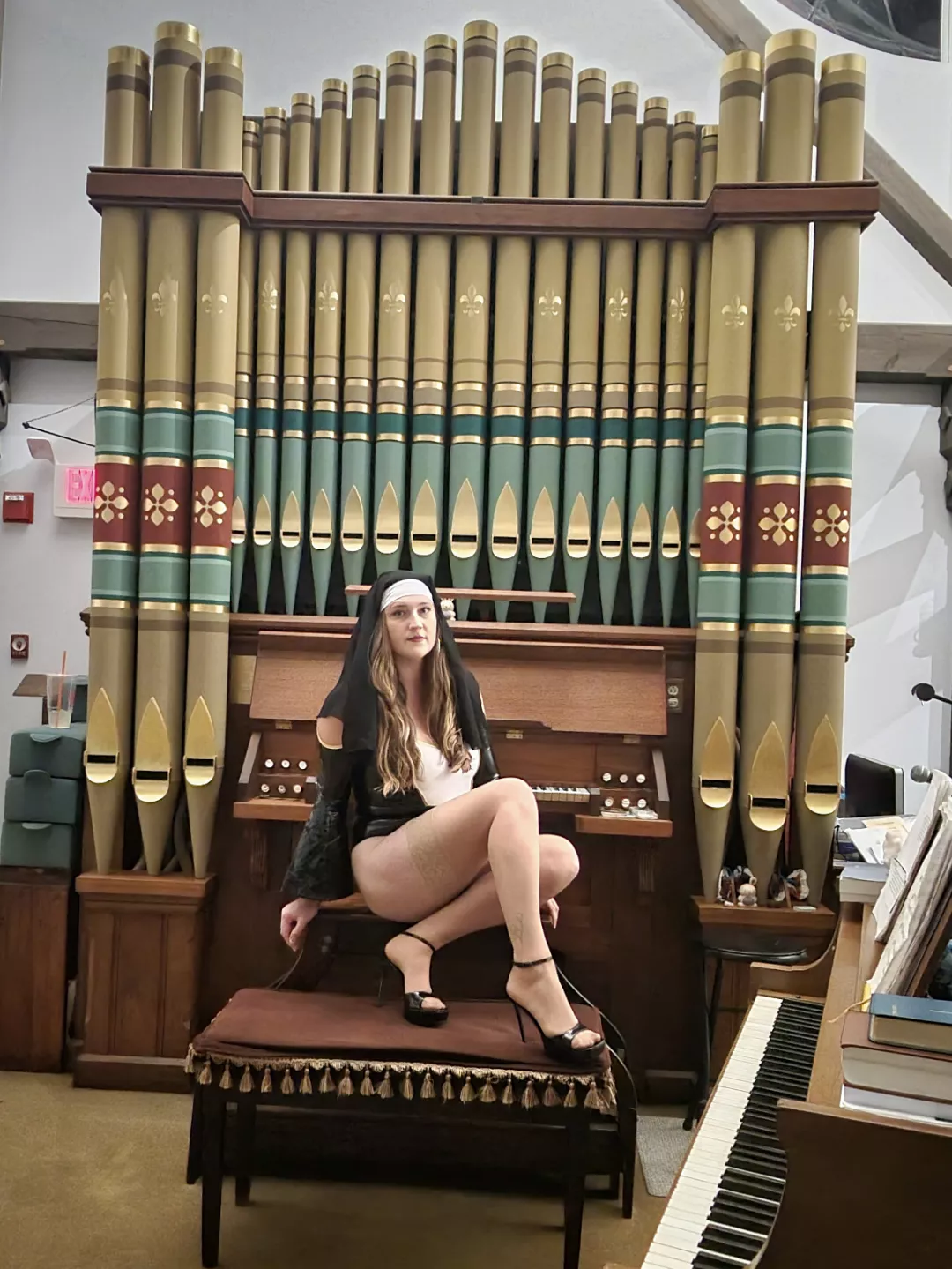 a kinky nun defying the house of God