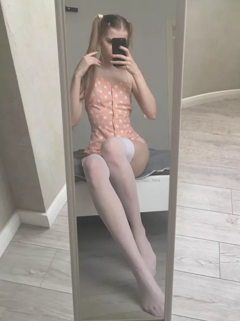 a light-colored outfit to match my blond