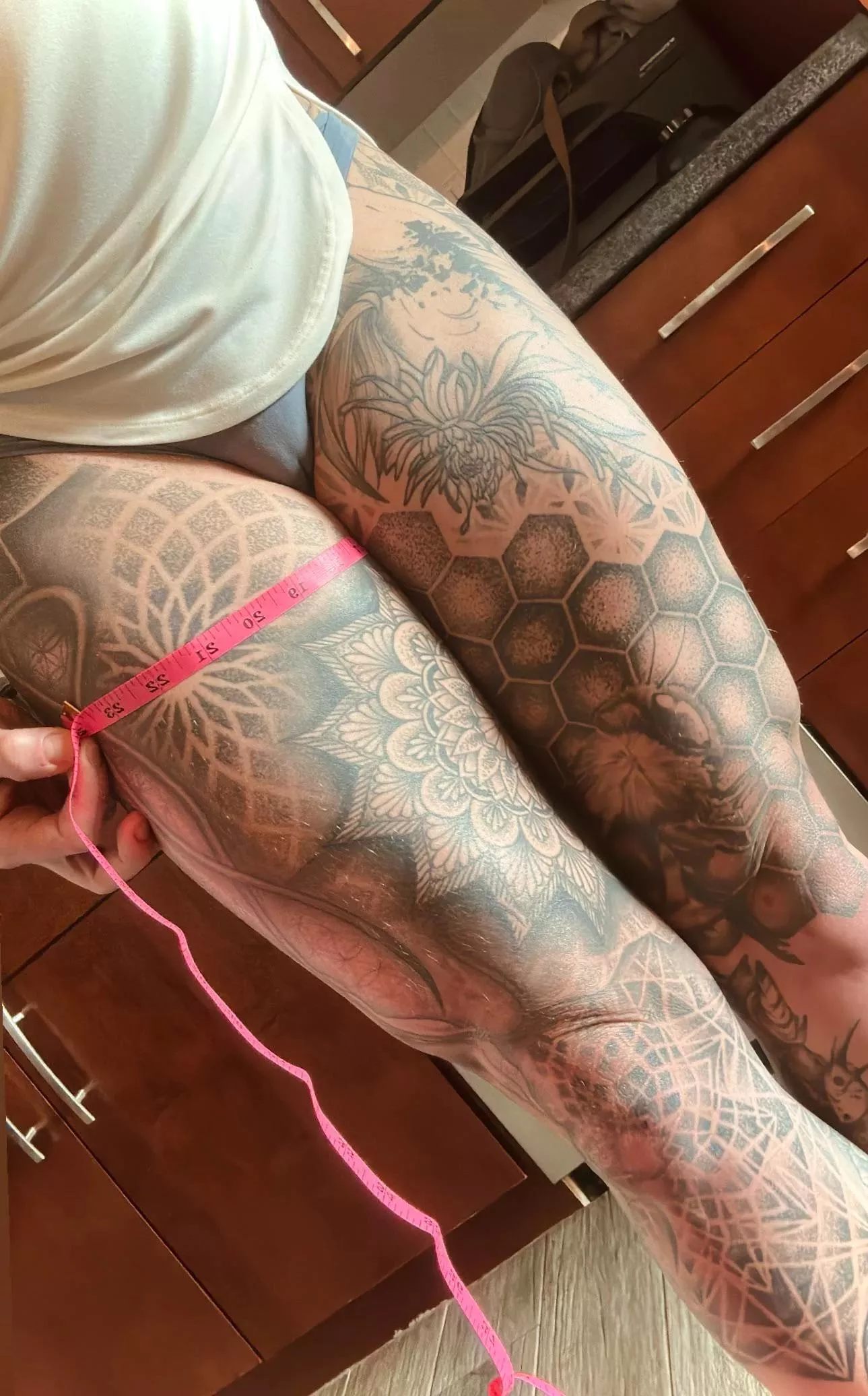A little bit of thigh fuzz