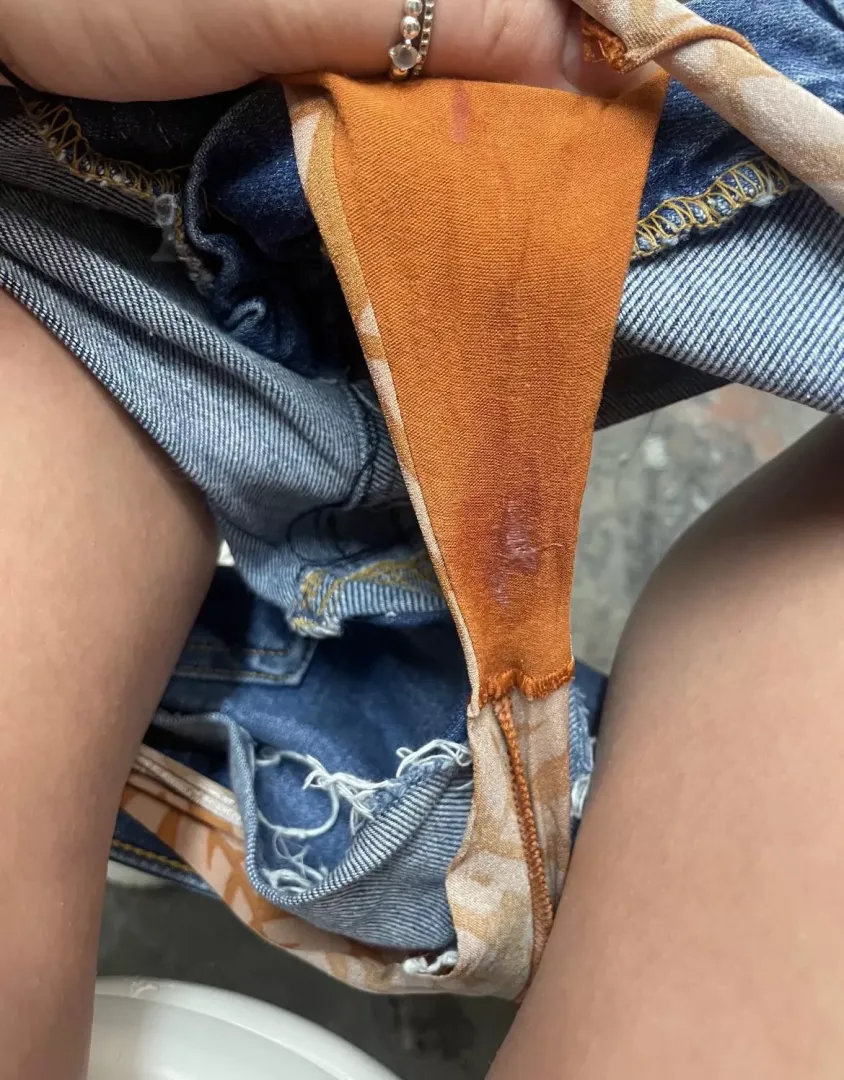 A little excited while out for a drink