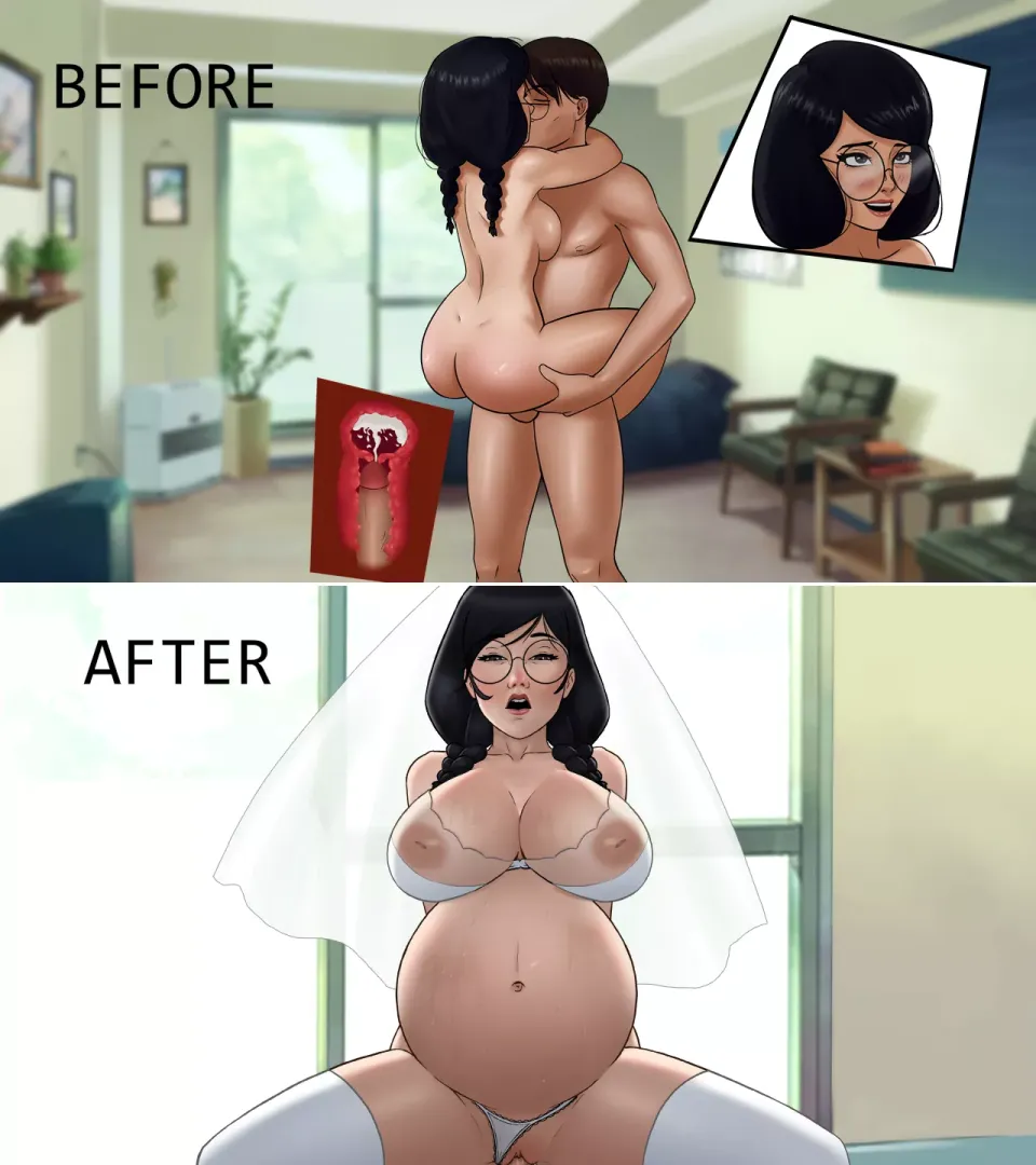 A nice before and after with my cute shy cousin... (Tamas Awakening 0.14) (Info on comments)