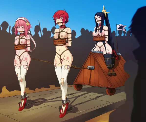 A parade for the fomer royal family of the defeated nation.