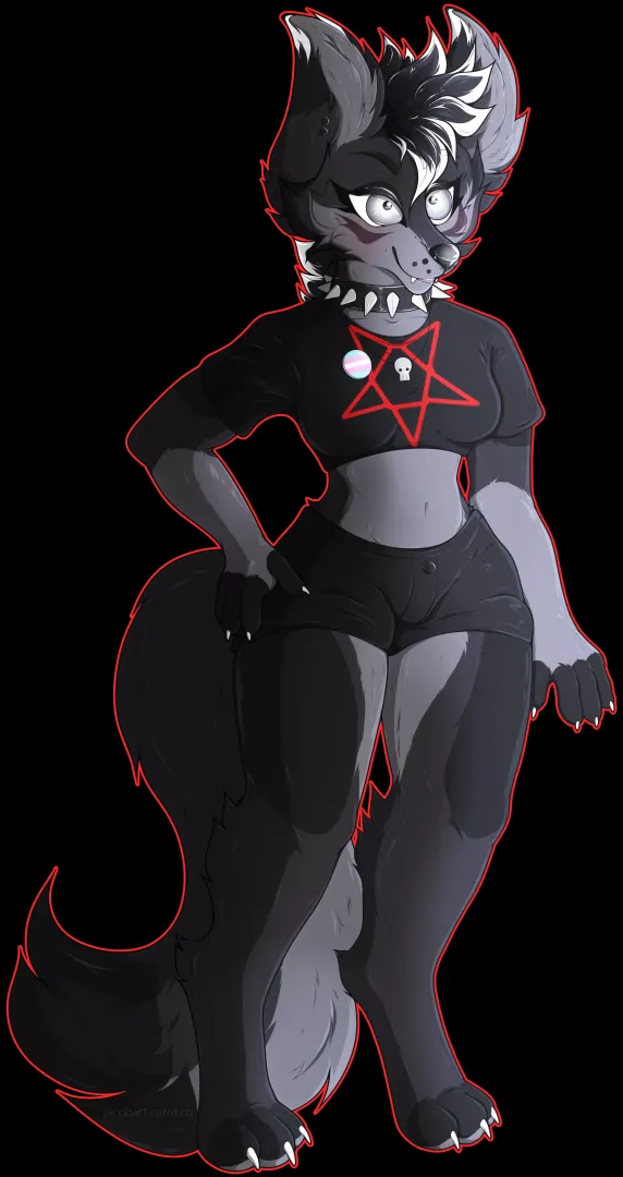 a punky girl (oc, art by me!)