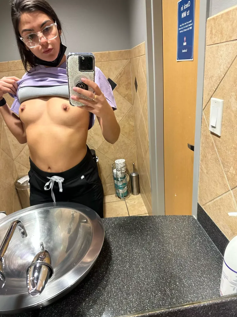 A quick titty flash before my next patient! 😛