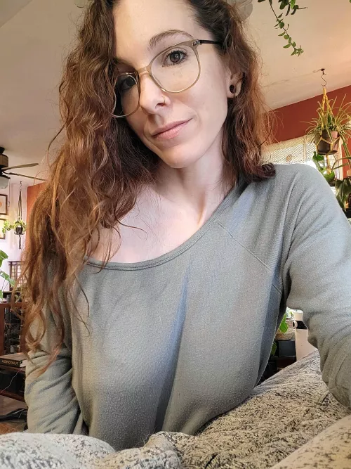 A relaxing afternoon...braless of course