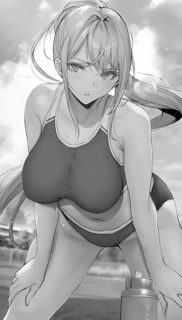 A senior member of the Track and Field club that wants to stay hydrated (Gentsuki) [Original]