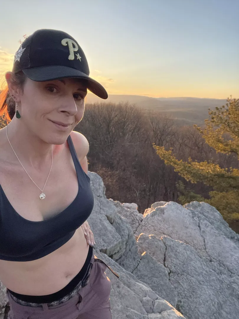 A sexy sports bra can almost compete with bare breasts…almost (41F)