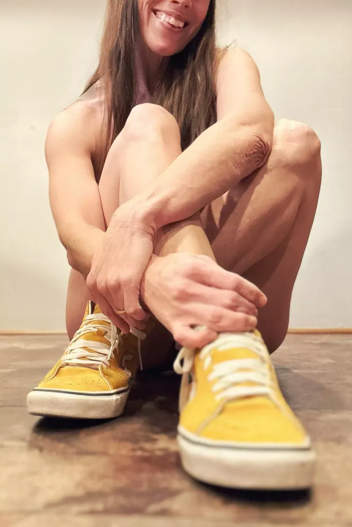 A smile in my yellow vans. requested pose by u/idrawthecans