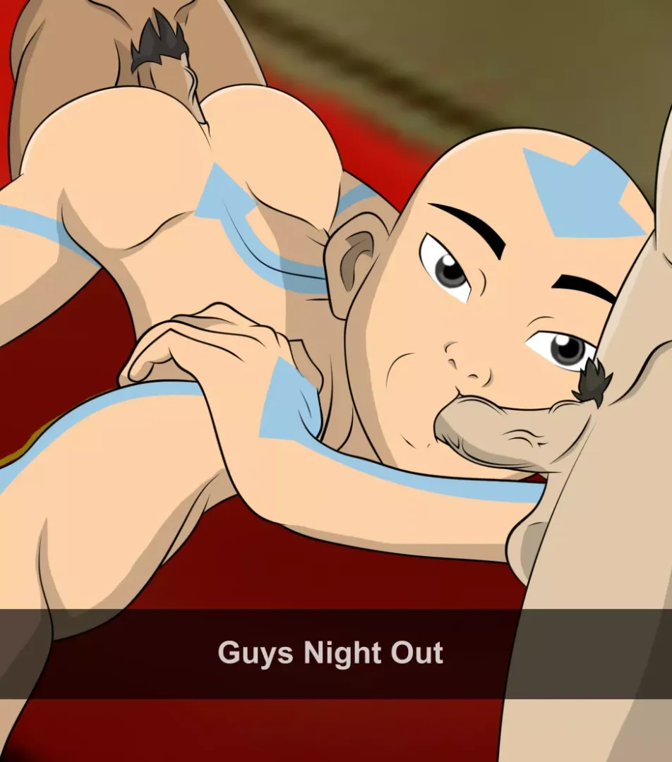 Aang getting spit roasted