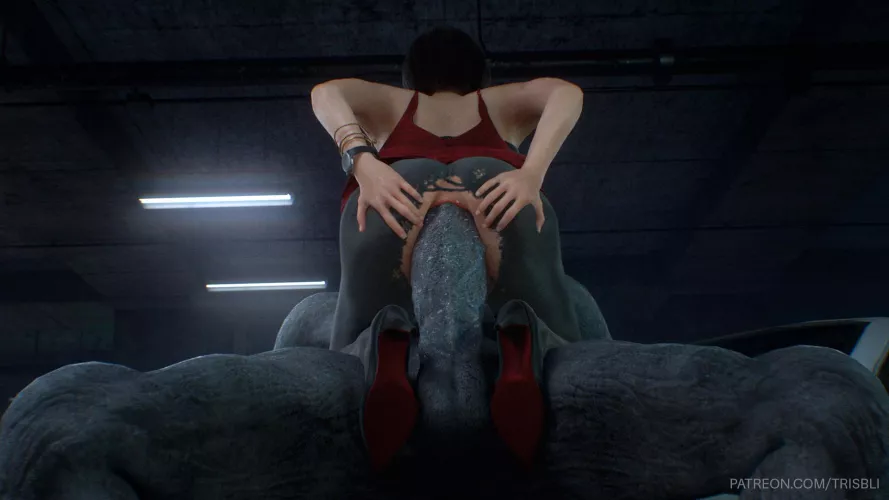 Ada taking on Mr. X (Trisbli) [Resident Evil]
