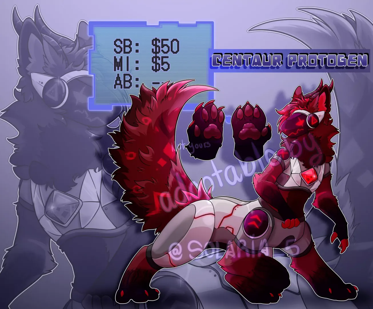 [Adopt] This Centaur-Protogen needs a home! Take a look in comments ^^ [Art by me]