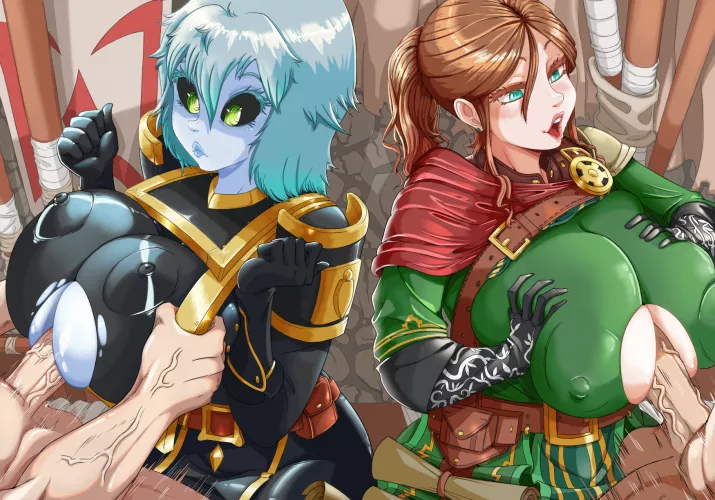 Aetherial paizuri teamwork - Anasteria, Korinia (redoart) [Grim Dawn]