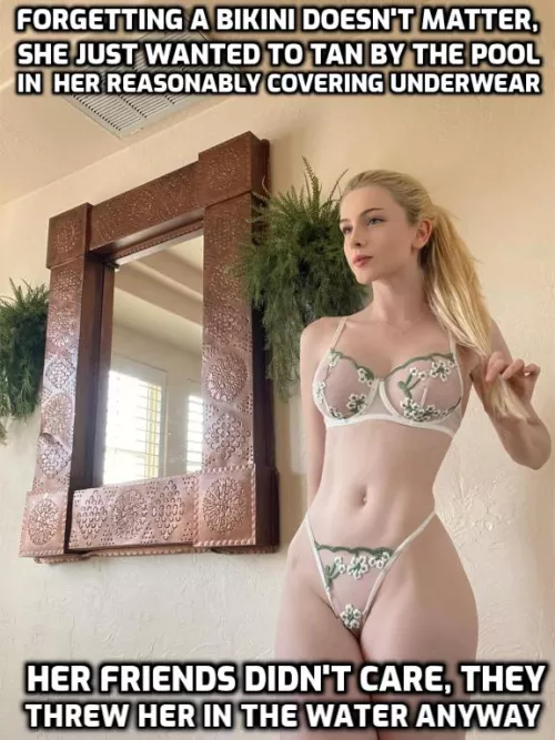 After a moment of embarrassment, she enjoyed the staring