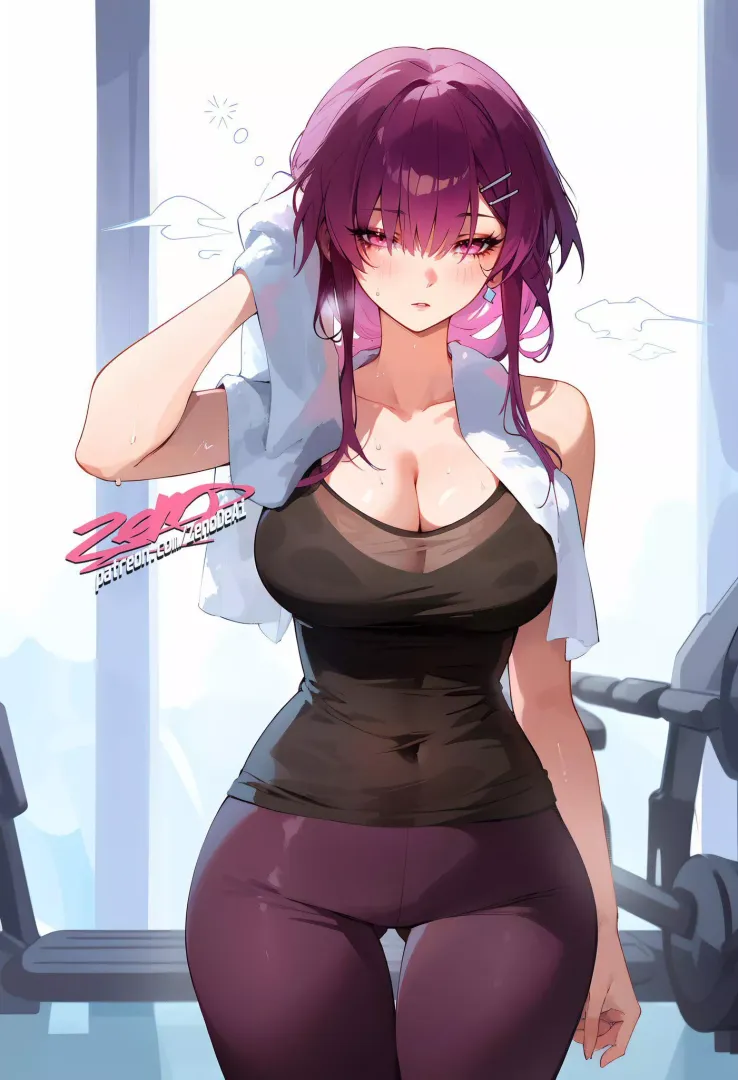 After a workout 