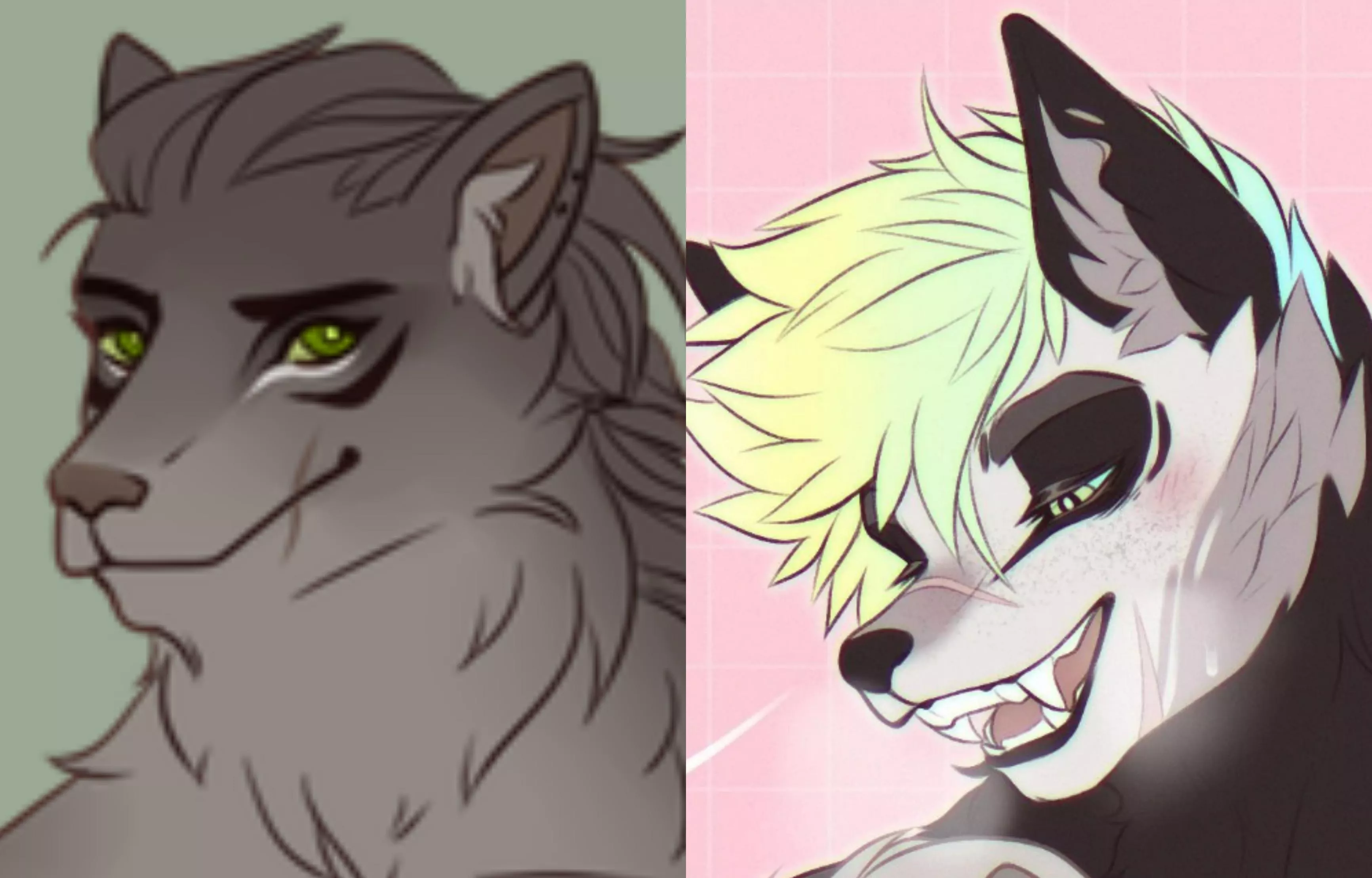 after a year and a half of practice my canines don't look like potatoes no more 💀 (art by me)