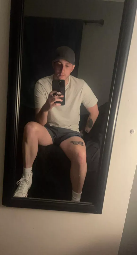 after workout selfie, ready for bed, who wants to join?