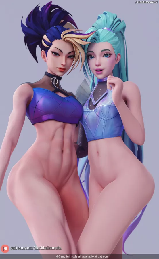 Akali and Seraphine best friends (Darkbahamuth)