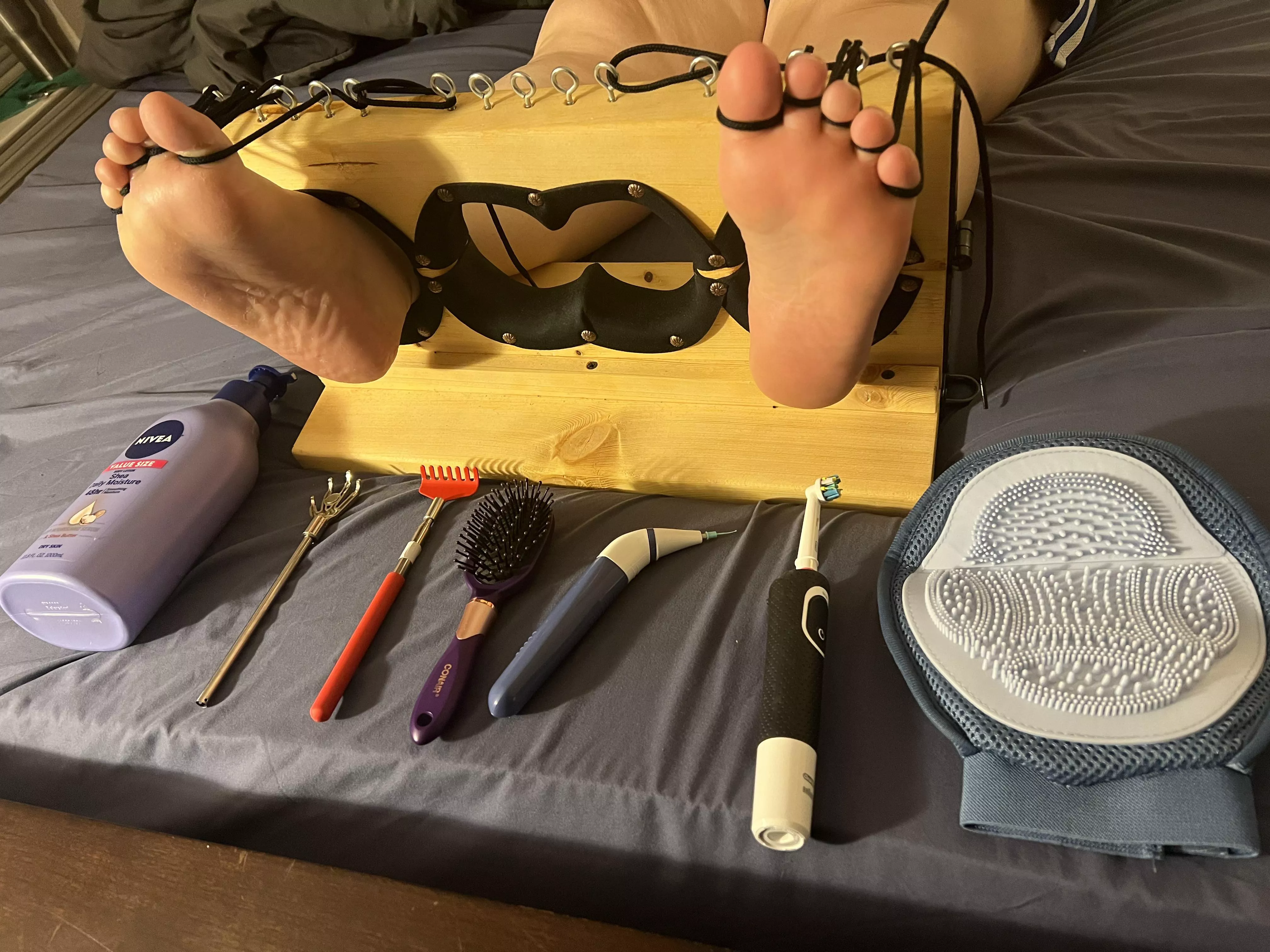 All ready for some tickling, who wants to see