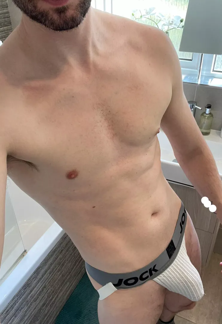 Almost busting out of this jock