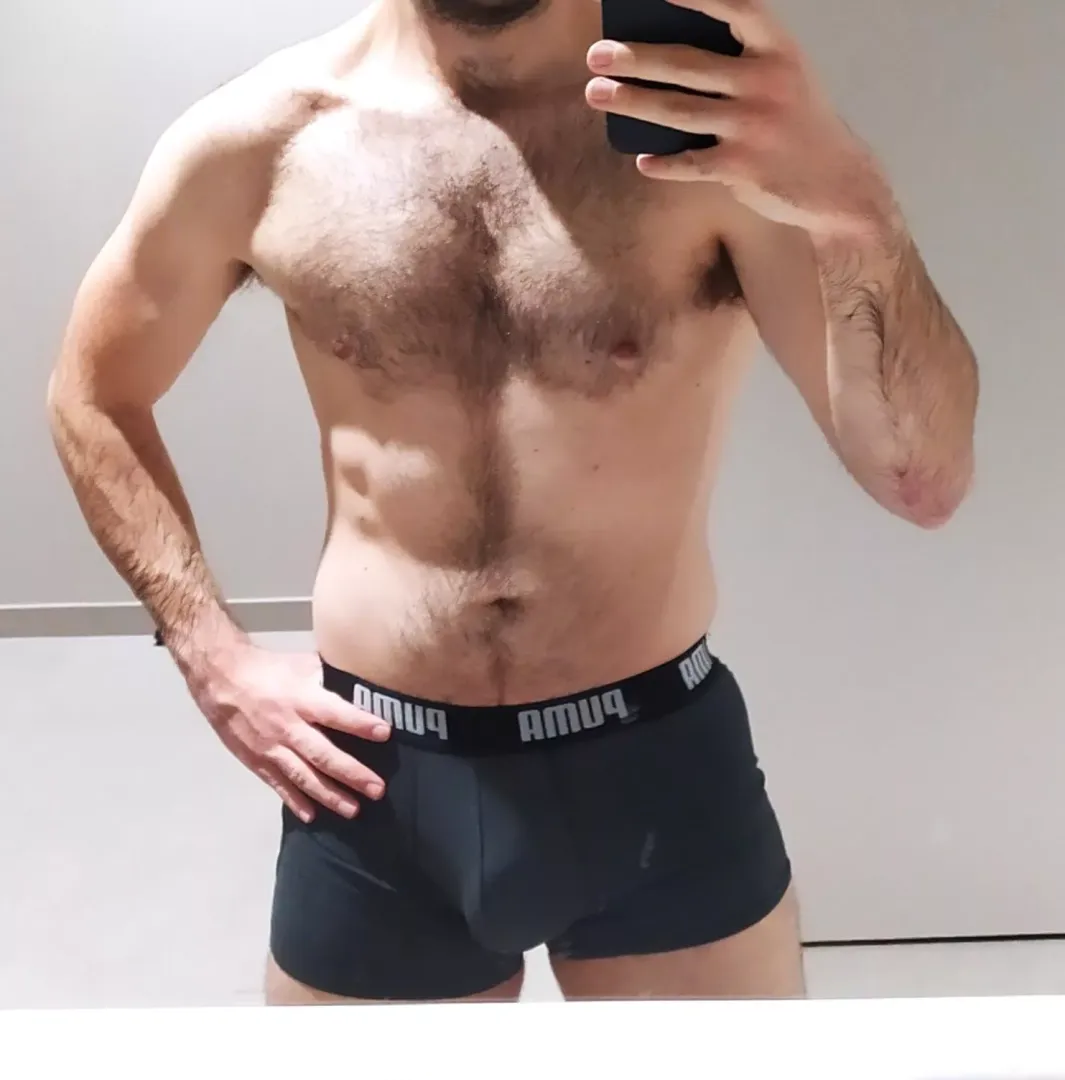 Alone in the locker room