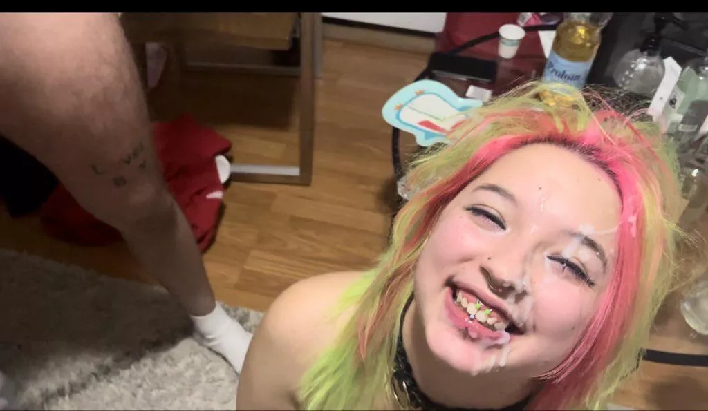 Alt anime girl with cum on my face ;)